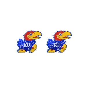 Kansas Jayhawk Logo Stud Earrings-Brianna Cannon Best