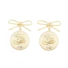 Kansas Pearl Bow Medallion Earrings-Brianna Cannon Discount