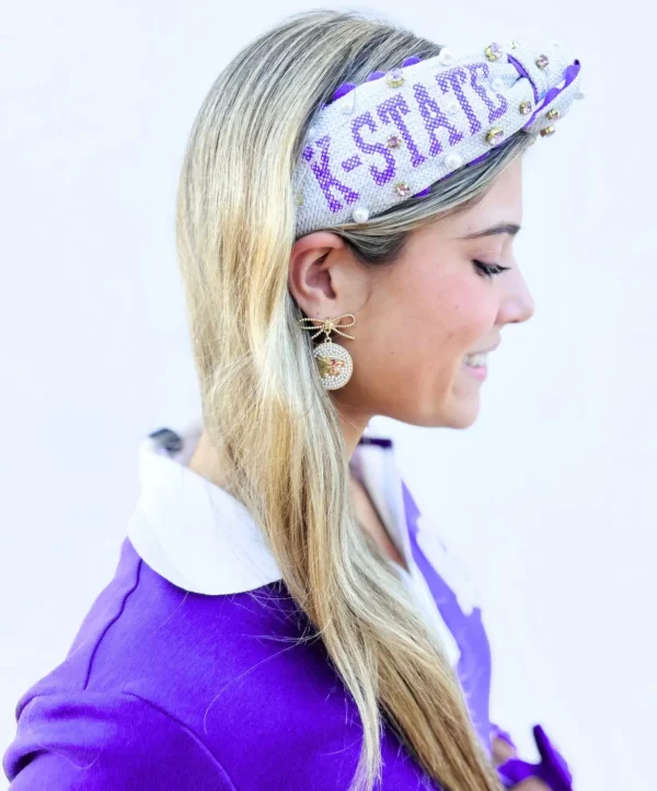 Kansas State Adult K-STATE Cross Stitch Headband-Brianna Cannon Sale