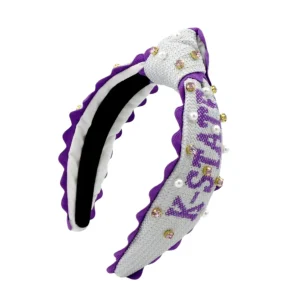 Kansas State Child K-STATE Cross Stitch Headband-Brianna Cannon Fashion