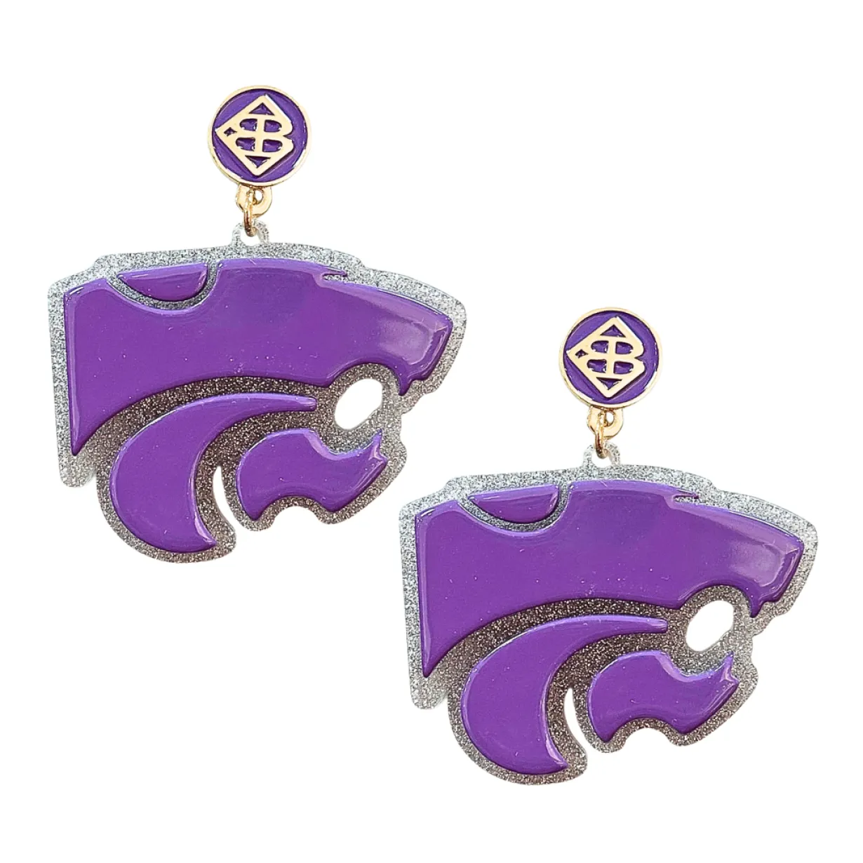 kansas_state_purple_wildc_0-2.webp Kansas State Purple Wildcat Earrings-Brianna Cannon Sale