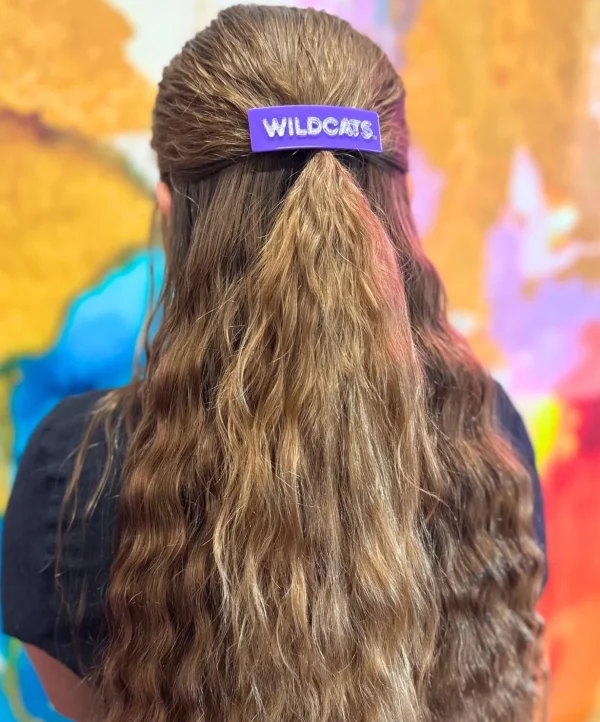 Kansas State Purple WILDCATS Rectangle Barrette Clip-Brianna Cannon Outlet