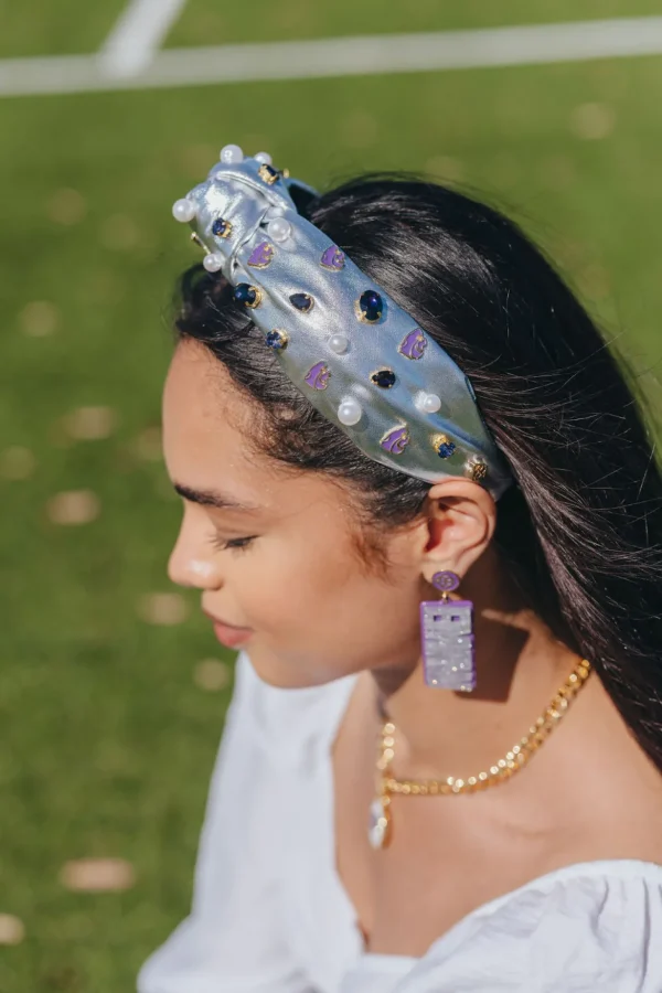 Kansas State Silver Logo Headband-Brianna Cannon Fashion