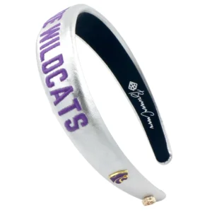 Kansas State Silver Thin Embroidered Headband-Brianna Cannon Clearance