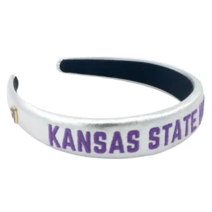 Kansas State Silver Thin Embroidered Headband-Brianna Cannon Clearance
