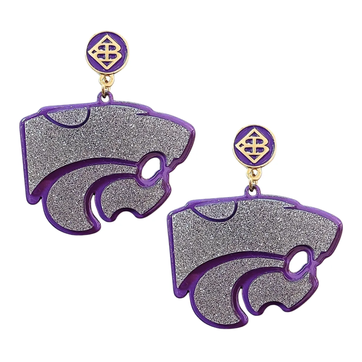 kansas_state_silver_wildc_0.webp Kansas State Silver Wildcat Earrings-Brianna Cannon Hot