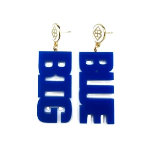 Kentucky Blue & White BIG BLUE Earrings-Brianna Cannon Hot