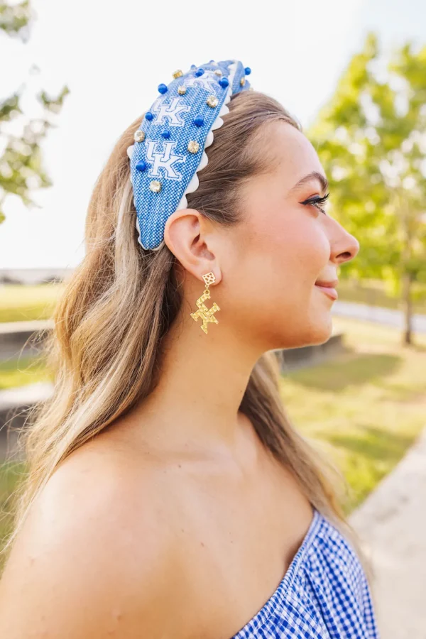 Kentucky Gold Logo Earring with BC Logo-Brianna Cannon Sale
