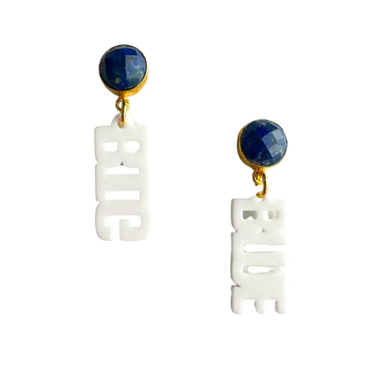 kentucky_mini_white_big_b_0.webp Kentucky Mini White BIG BLUE Earrings-Brianna Cannon Online