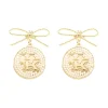 Kentucky Pearl Bow Medallion Earrings-Brianna Cannon Discount