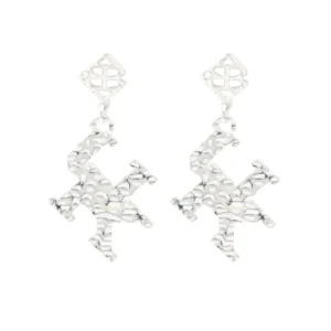 Kentucky Silver Logo Earring with BC Logo-Brianna Cannon Fashion