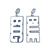 Kentucky White & Blue Glitter BIG BLUE Earrings-Brianna Cannon Discount