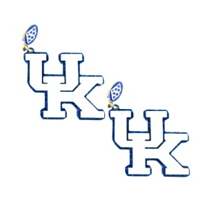 Kentucky White & Blue Glitter UK Earrings-Brianna Cannon Outlet