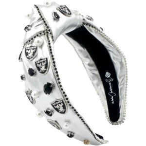 Las Vegas Raiders Silver Logo Headband-Brianna Cannon Outlet