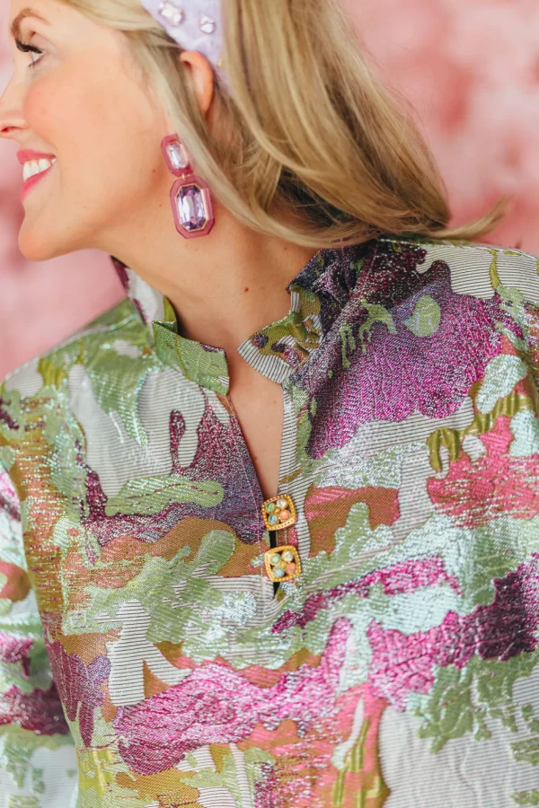 Lavender Crystal Drop Earrings-Brianna Cannon Outlet