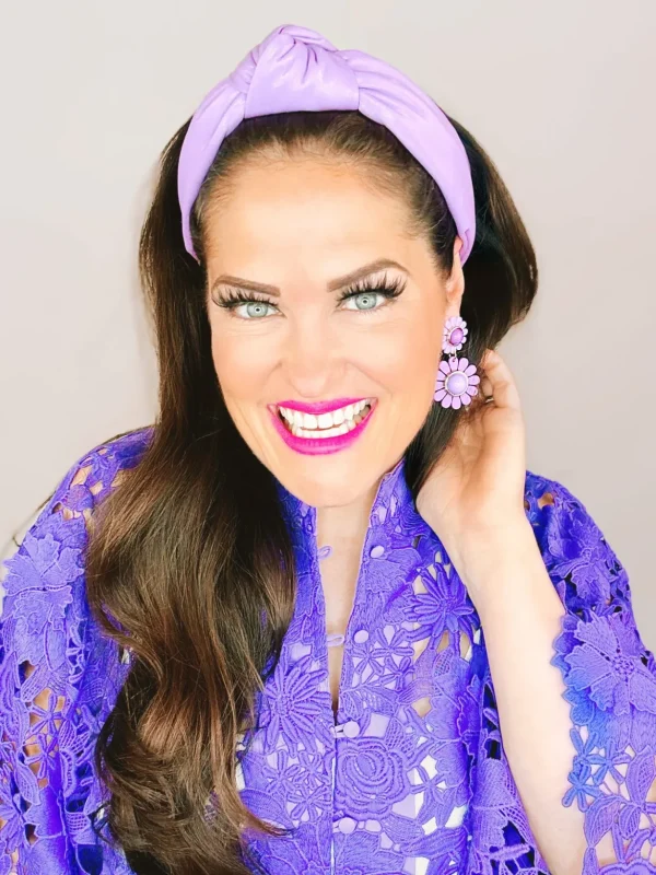 Lavender Puff Knotted Headband-Brianna Cannon Hot