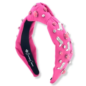 Let's Go Girls Pink Boot Headband-Brianna Cannon Clearance