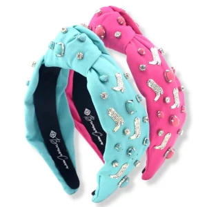 Let's Go Girls Turquoise Boot Headband-Brianna Cannon Sale
