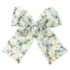 Light Blue & White Floral Bow Barrette with Crystals & Pearls-Brianna Cannon Sale