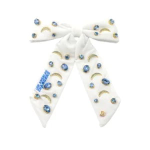Los Angeles Chargers White Bow Barrette-Brianna Cannon New