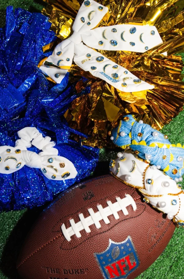 Los Angeles Chargers White Bow Barrette-Brianna Cannon New