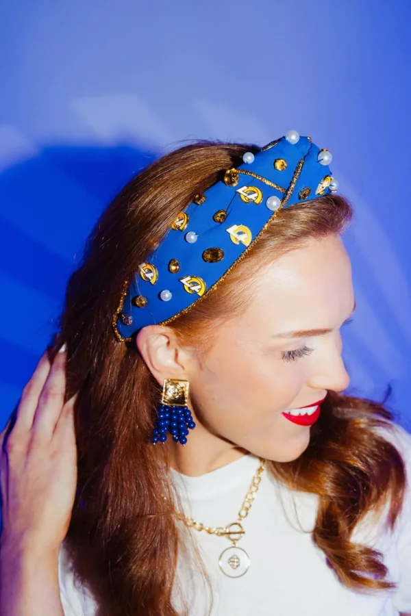 Los Angeles Rams Blue Logo Headband-Brianna Cannon Outlet