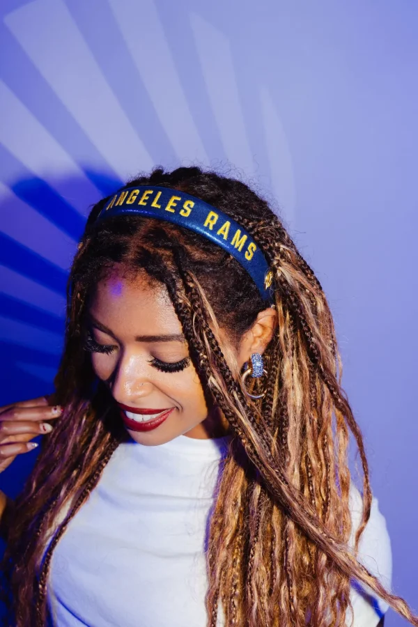 Los Angeles Rams Thin Embroidered Headband-Brianna Cannon Discount