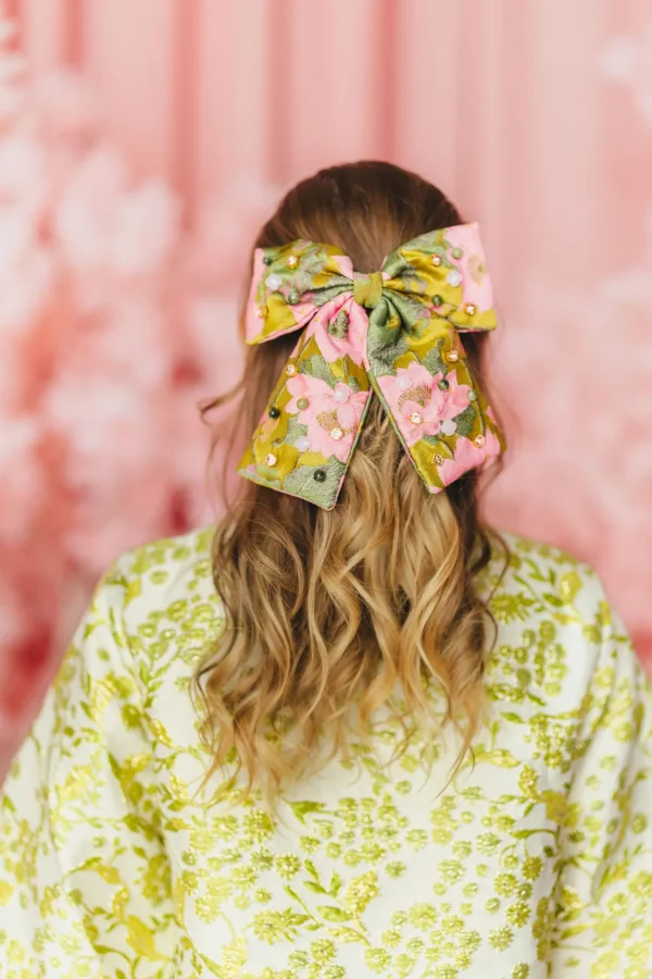 Lotus and Lilly Pads Bow Barrette-Brianna Cannon Online