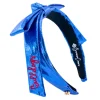 Louisiana Tech Blue Thin Embroidered Ribbon Bow Headband-Brianna Cannon Hot