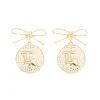 Louisiana Tech Logo Pearl Medallion Earring-Brianna Cannon Fashion