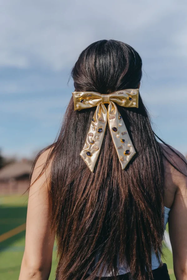 LSU Gold Bow Barrette-Brianna Cannon Hot