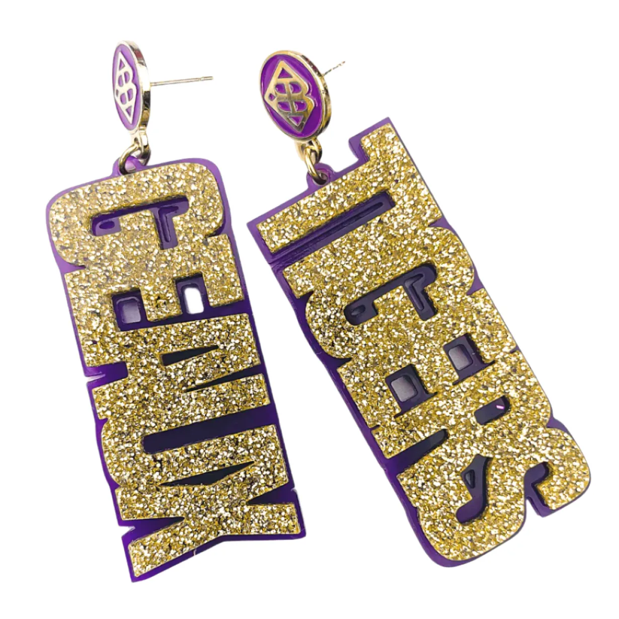 lsu_gold_glitter__purple__0-1.webp LSU Gold Glitter & Purple GEAUX TIGERS Earrings-Brianna Cannon New