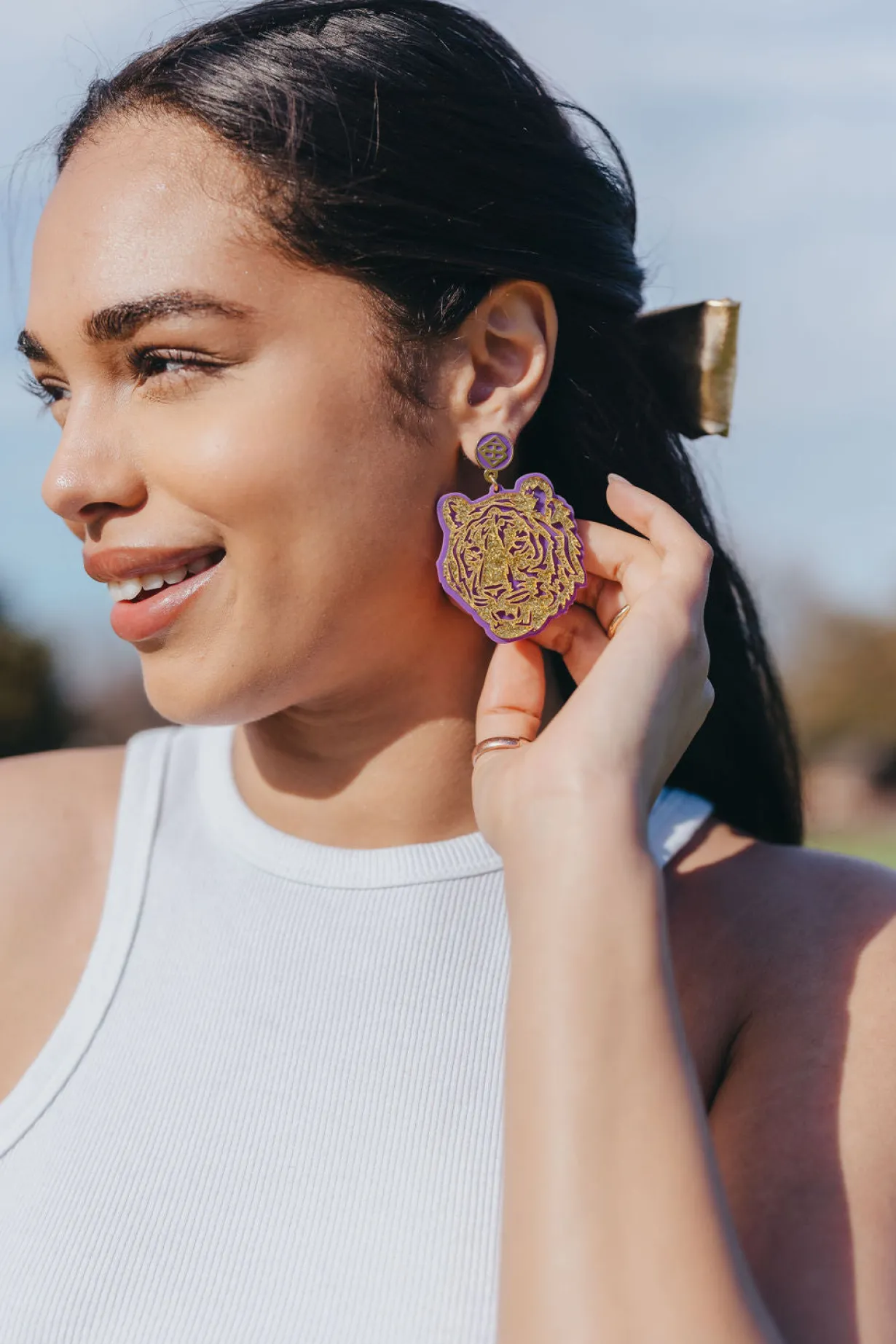 lsu_gold_glitter__purple__1-2.webp LSU Gold Glitter & Purple Tiger Earrings-Brianna Cannon Fashion