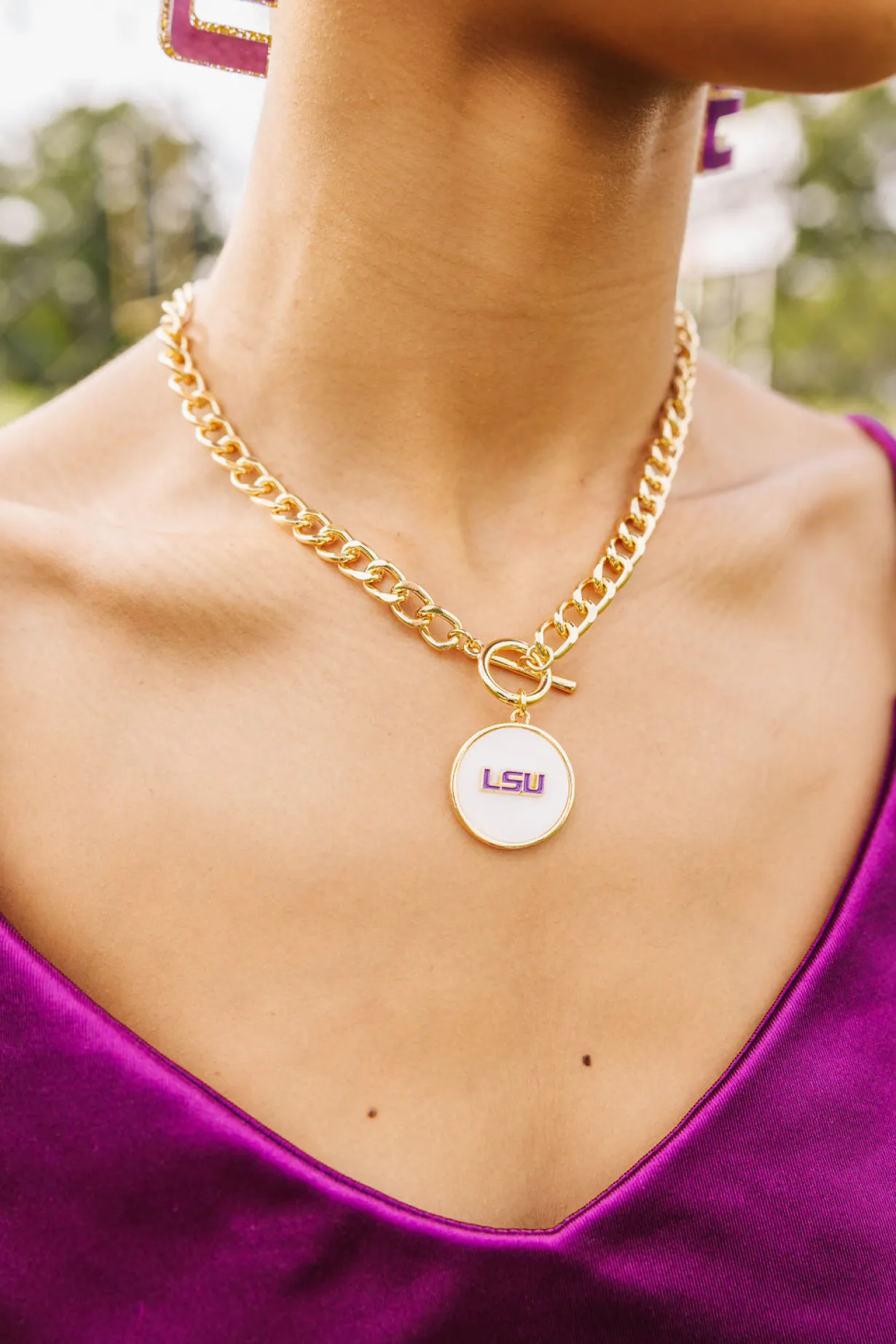 lsu_logo_necklace_1.webp LSU Logo Necklace-Brianna Cannon Fashion