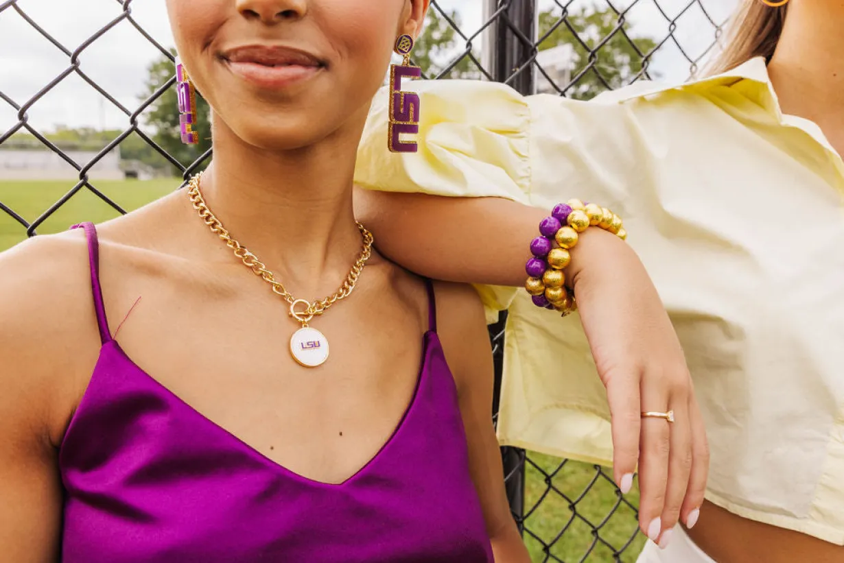 lsu_logo_necklace_3.webp LSU Logo Necklace-Brianna Cannon Fashion