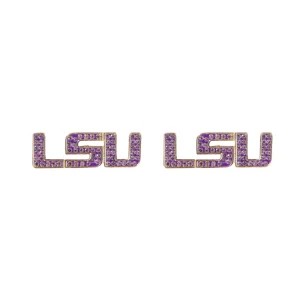 LSU Pavé Logo Studs-Brianna Cannon Online