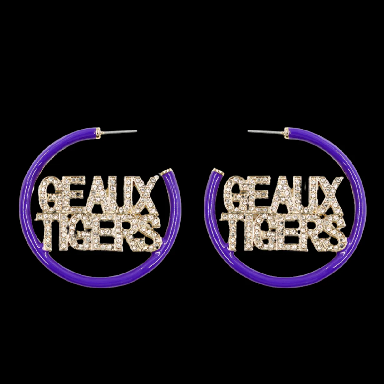 lsu_purple_pav_hoop_earri_0.webp LSU Purple Pavé Hoop Earrings-Brianna Cannon Best