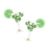 Margarita Earrings with Green Crystals-Brianna Cannon Online