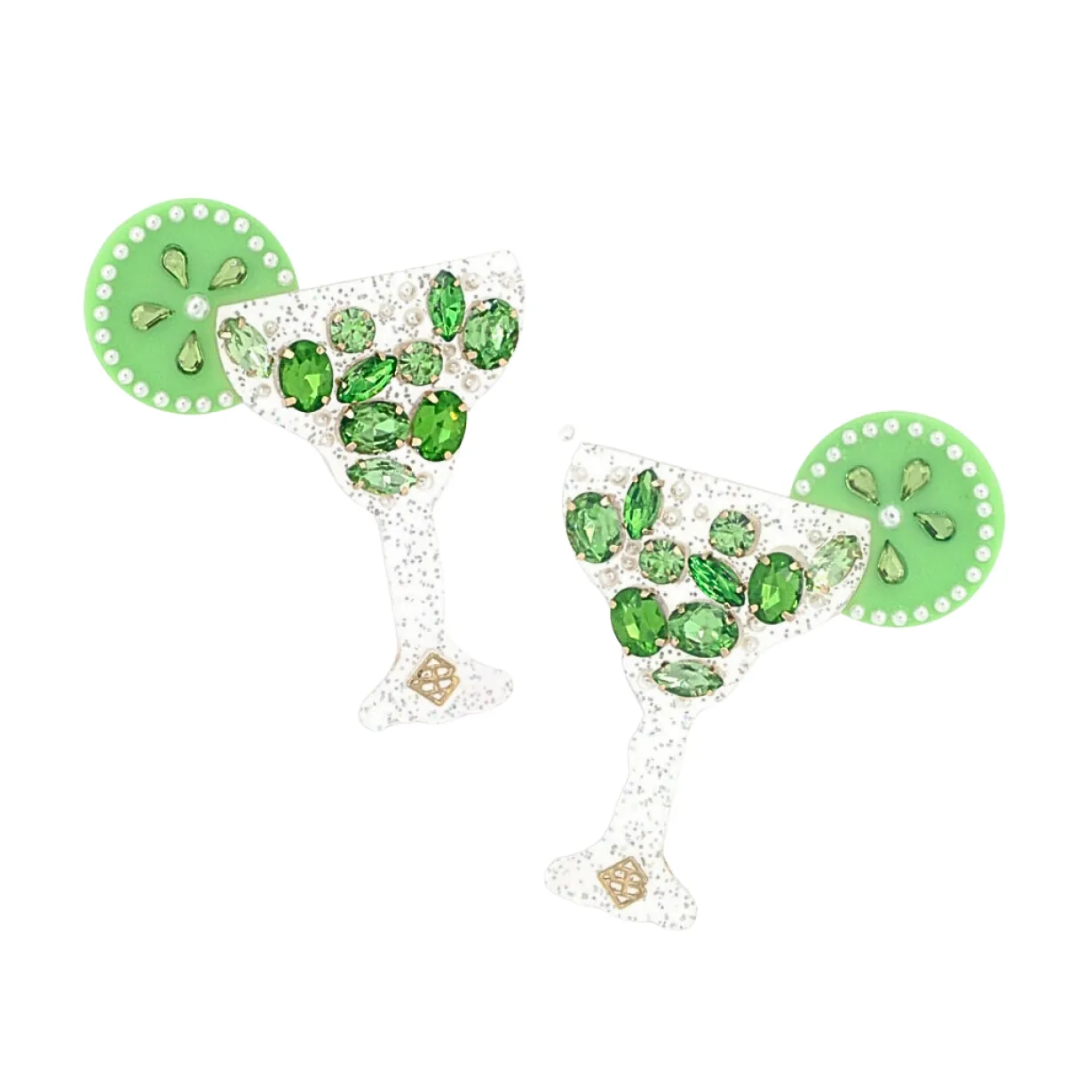 margarita_earrings_with_g_0.webp Margarita Earrings with Green Crystals-Brianna Cannon Online
