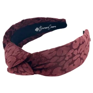Mauve Leopard Print Knotted Headband-Brianna Cannon Hot