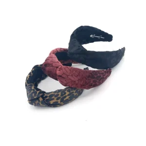 Mauve Leopard Print Knotted Headband-Brianna Cannon Hot