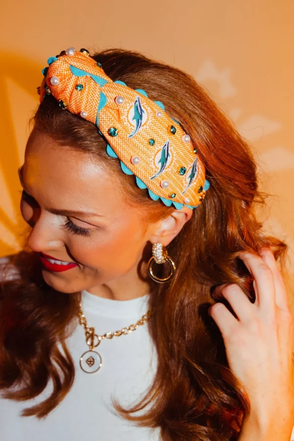Miami Dolphins Adult Cross Stitch Headband-Brianna Cannon Online