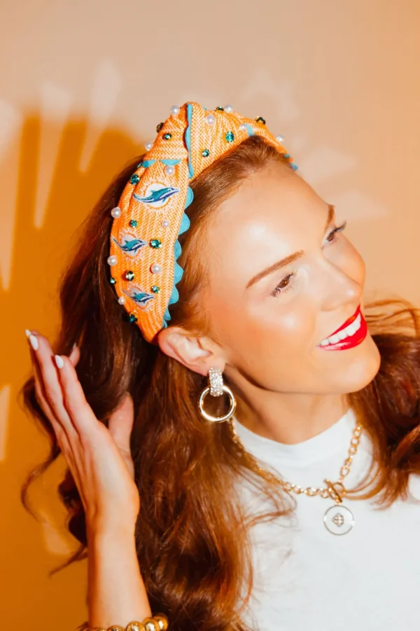 Miami Dolphins Adult Cross Stitch Headband-Brianna Cannon Online