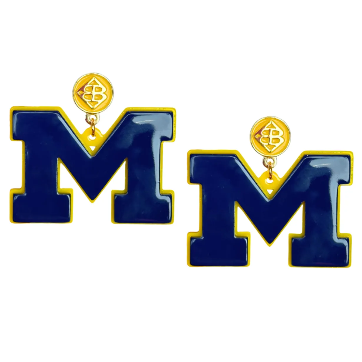 michigan_blue_logo_earrin_0.webp Michigan Blue Logo Earrings-Brianna Cannon Outlet