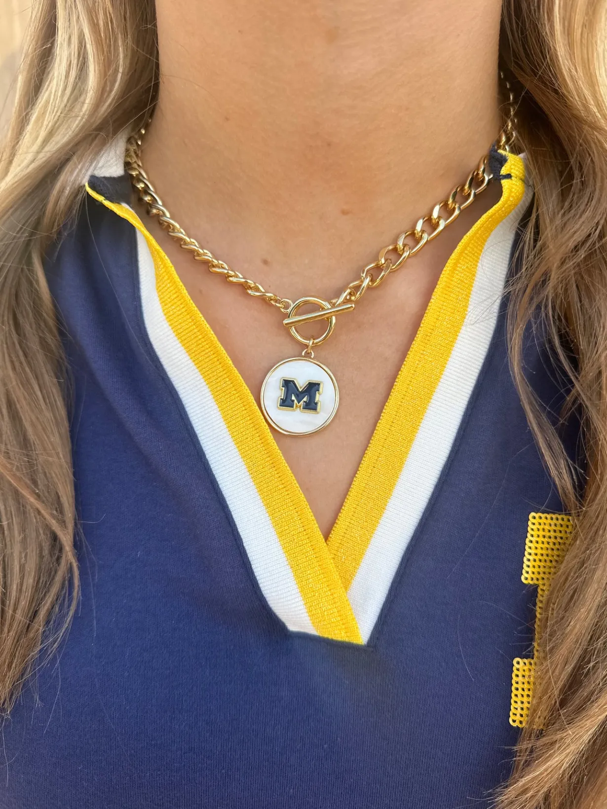 michigan_logo_necklace_1.webp Michigan Logo Necklace-Brianna Cannon Discount