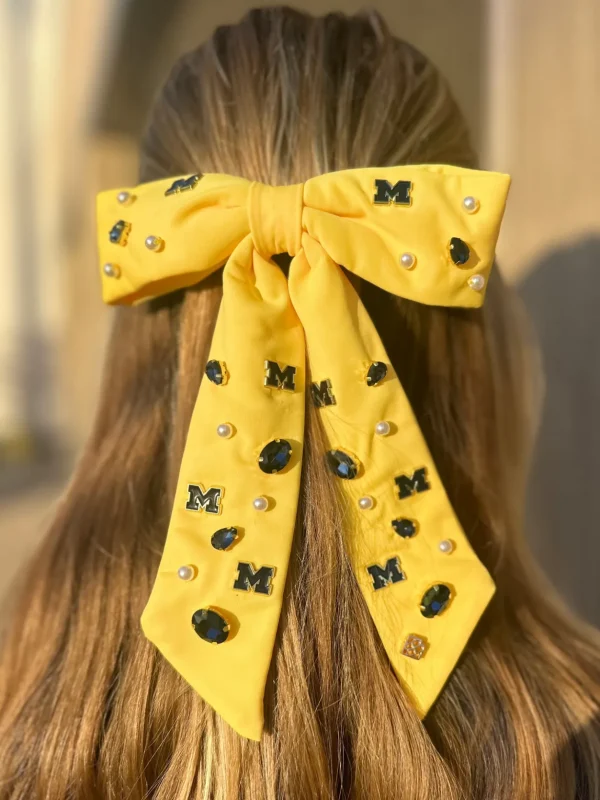 Michigan Maize Bow Barrette-Brianna Cannon Clearance