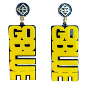 Michigan Maize GO BLUE Earrings-Brianna Cannon Outlet