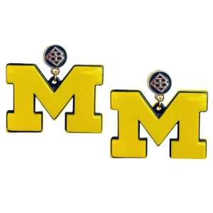 Michigan Maize Logo Earrings-Brianna Cannon Discount