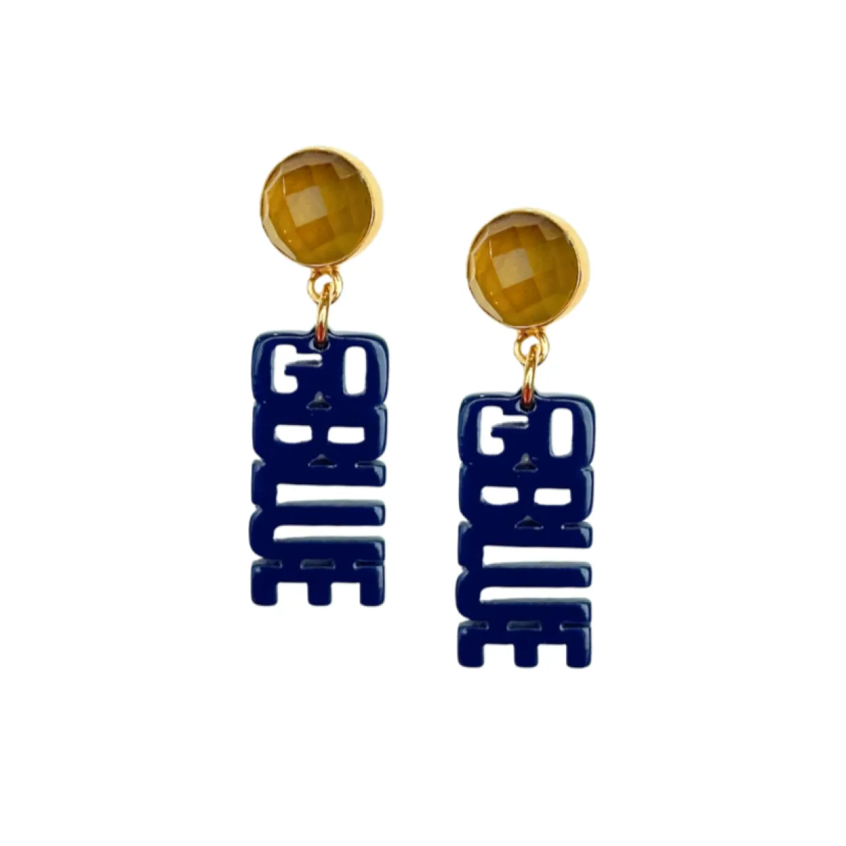 michigan_mini_blue_go_blu_0.webp Michigan Mini Blue GO BLUE Earrings-Brianna Cannon Sale