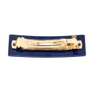 Michigan Navy GO BLUE Rectangle Barrette Clip-Brianna Cannon Clearance